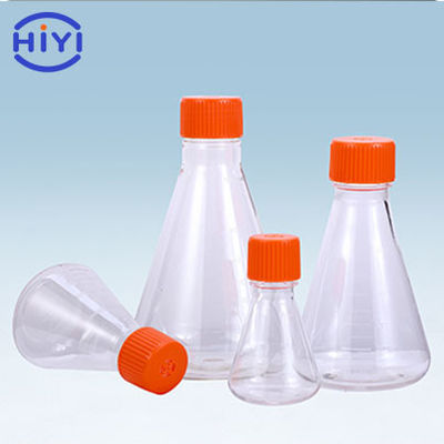 tampão plástico de 125ml 250ml 500m 1000ml Erlenmeyer Shaker Flasks With Air Vent