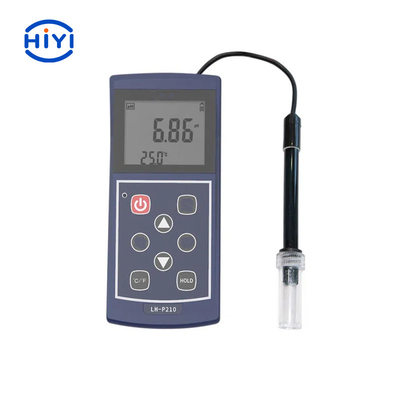 O medidor de PH portátil de LH-P210 Digitas igualmente mede o potencial de elétrodo e a temperatura da solução